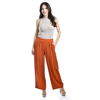 Foto 1 | Foto 1 | Pantalon De Pierna Ancha Roman Fashion / Juvenil, 9202 (chedron) Naranja Oscuro
