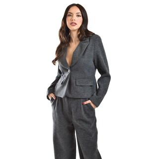 Foto 5 | Foto 5 | Set De Pantalon Y Blazer Con Textura Roman Fashion /juvenil, 127 (gris Obscuro) Gris