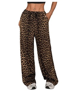 Foto 1 | Foto 1 | Pantalones Floerns Con Estampado De Leopardo Y Cintura Con Cordón Para Mujer - Venta Internacional.