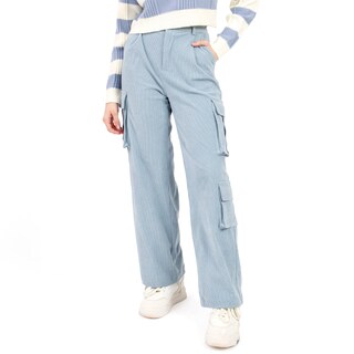 Foto 1 | Foto 1 | Pantalón con Doble Bolsa Lateral y Pinzas Quarry Azul para Mujer