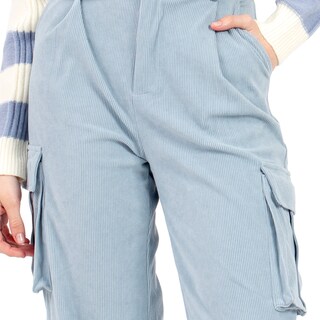 Foto 4 | Foto 4 | Pantalón con Doble Bolsa Lateral y Pinzas Quarry Azul para Mujer