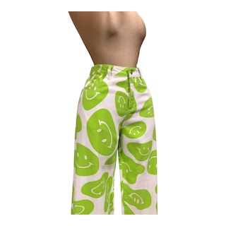 Foto 4 | Foto 4 | Pantalón Con Estampado De Caritas Verde Erivel