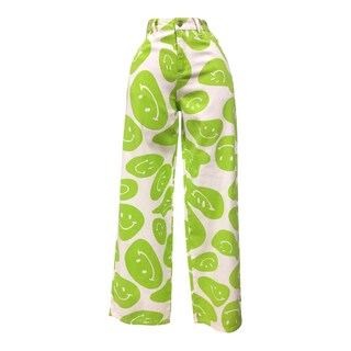 Foto 1 | Foto 1 | Pantalón Con Estampado De Caritas Verde Erivel