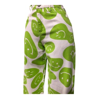 Foto 3 | Foto 3 | Pantalón Con Estampado De Caritas Verde Erivel