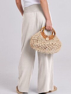 Foto 4 | Foto 4 | Pantalones Palazzo Anrabess De Lino, Cintura Alta, Color Albaricoque, Para Mujer - Venta Internacional.
