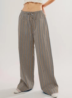 Foto 3 | Foto 3 | Pantalones Acelitt Para Mujer, Casuales, A Rayas, Color Caqui - Venta Internacional.