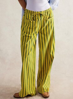 Foto 3 | Foto 3 | Pantalones Acelit Para Mujer, Casuales, A Rayas, Color Amarillo - Venta Internacional.