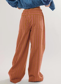 Foto 2 | Foto 2 | Pantalones Acelit Para Mujer, Casuales, A Rayas, Color Rojo, Xl - Venta Internacional.