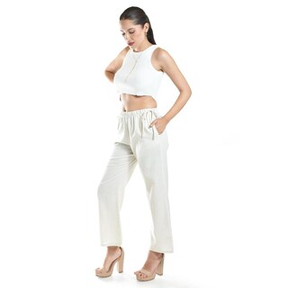 Foto 2 | Foto 2 | Pantalón De Lino Con Lazos Roman Fashion /juvenil, 8055 (arena) Beige