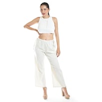 Pantalón De Lino Con Lazos Roman Fashion /juvenil, 8055 (arena) Beige