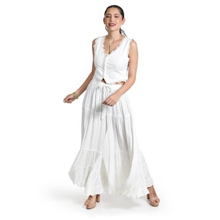 Foto 5 | Foto 5 | Pantalon Estilo Palazzo Roman Fashion /juvenil, R42 (blanco) Blanco