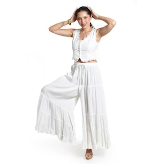 Foto 1 | Foto 1 | Pantalon Estilo Palazzo Roman Fashion /juvenil, R42 (blanco) Blanco