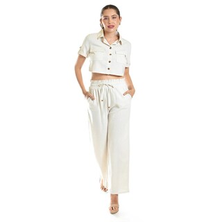 Foto 2 | Foto 2 | Set Camisero De Lino Roman Fashion /juvenil, 3880-9246 (arena) Beige