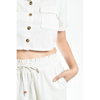 Foto 4 | Foto 4 | Set Camisero De Lino Roman Fashion /juvenil, 3880-9246 (arena) Beige