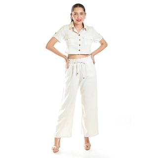 Foto 5 | Foto 5 | Set Camisero De Lino Roman Fashion /juvenil, 3880-9246 (arena) Beige