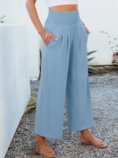 Foto 4 | Foto 4 | Pantalones Palazzo Anrabess Para Mujer, Pierna Ancha, Cintura Alta, Azul Cielo - Venta Internacional.