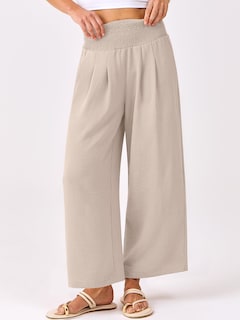 Foto 2 | Foto 2 | Pantalones Palazzo Anrabess Para Mujer, Cintura Alta, Pierna Ancha, Color Almendra - Venta Internacional.