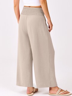 Foto 3 | Foto 3 | Pantalones Palazzo Anrabess Para Mujer, Cintura Alta, Pierna Ancha, Color Almendra - Venta Internacional.