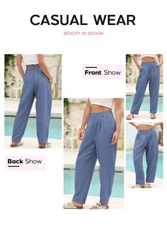 Foto 5 | Foto 5 | Pantalones Evaless Wide Leg Barrel Para Mujer, Color Azul Claro - Venta Internacional.