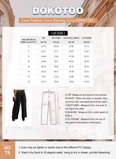Foto 6 | Foto 6 | Pantalones Cargo Dokotoo Negros De Cintura Alta Y Pierna Ancha Para Mujer - Venta Internacional.