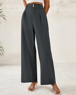 Foto 2 | Foto 2 | Pantalones De Vestir De Pierna Ancha Btfbm 2025 De Cintura Alta Para Mujer - Venta Internacional.
