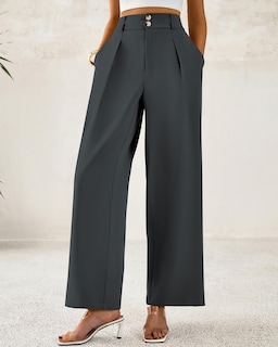 Foto 4 | Foto 4 | Pantalones De Vestir De Pierna Ancha Btfbm 2025 De Cintura Alta Para Mujer - Venta Internacional.
