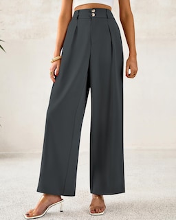 Foto 6 | Foto 6 | Pantalones De Vestir De Pierna Ancha Btfbm 2025 De Cintura Alta Para Mujer - Venta Internacional.