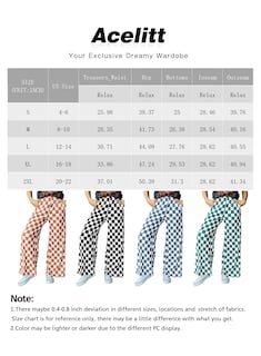 Foto 5 | Foto 5 | Pantalones Acelit A Cuadros Casuales Para Mujer 2025, Primavera Y Verano, Verde - Venta Internacional.