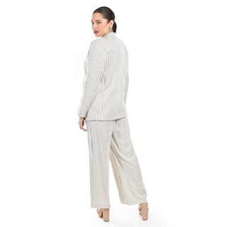 Foto 3 | Foto 3 | Set De Blazer Y Pantalon A Rayas Roman Fashion /jjuvenil, 0190 (cafe Lineas) Cafe