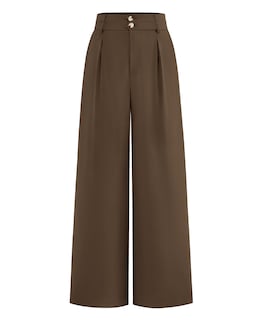 Foto 1 | Foto 1 | Pantalones De Vestir De Pierna Ancha Btfbm 2025 De Cintura Alta Para Mujer, Color Café - Venta Internacional.