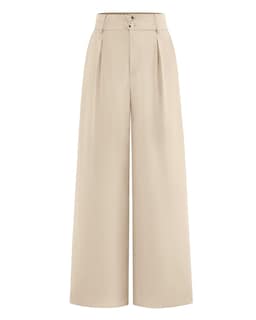 Foto 1 | Foto 1 | Pantalones De Vestir De Pierna Ancha Btfbm 2025 De Cintura Alta Para Mujer, Color Beige - Venta Internacional.