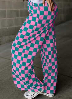 Foto 3 | Foto 3 | Pantalones Acelit A Cuadros Casuales Para Mujer 2025, Primavera Y Verano, Rosa - Venta Internacional.