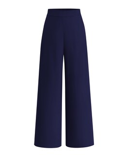 Foto 1 | Foto 1 | Pantalones Anchos Btfbm Para Mujer, Elásticos, Cintura Alta, Estilo Palazzo Navy - Venta Internacional.
