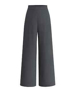 Foto 1 | Foto 1 | Pantalones De Pierna Ancha Btfbm Para Mujer, Elásticos, Cintura Alta, Color Palazzo Grey - Venta Internacional.