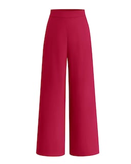 Foto 1 | Foto 1 | Pantalones De Pierna Ancha Btfbm Para Mujer, Elásticos, Cintura Alta, Color Rojo Palazzo 10 - Venta Internacional.
