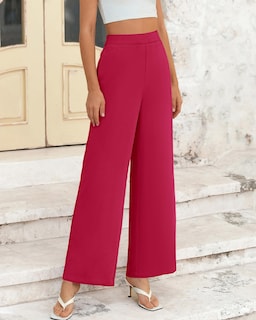 Foto 2 | Foto 2 | Pantalones De Pierna Ancha Btfbm Para Mujer, Cintura Alta Y Elásticos Con Bolsillos - Venta Internacional.