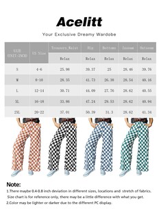 Foto 5 | Foto 5 | Pantalones Acelit A Cuadros Casuales Para Mujer, Primavera Y Verano, Color Rosa - Venta Internacional.