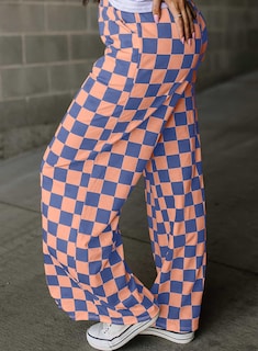 Foto 3 | Foto 3 | Pantalones Acelit A Cuadros Casuales Para Mujer, Primavera Verano, Naranja - Venta Internacional.
