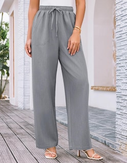 Foto 2 | Foto 2 | Pantalones Grace Karin Con Cintura Elástica Para Mujer, Color Gris, 2xl - Venta Internacional.