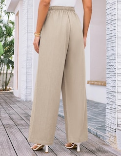 Foto 3 | Foto 3 | Pantalones Palazzo Grace Karin Para Mujer, Color Albaricoque, Verano, Talla M - Venta Internacional.