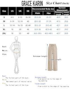 Foto 6 | Foto 6 | Pantalones Casuales Grace Karin De Verano Con Cordón En La Cintura Y Pierna Ancha - Venta Internacional.