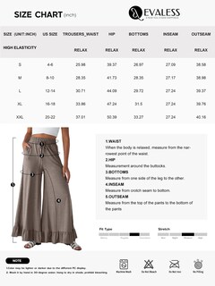 Foto 6 | Foto 6 | Pantalones Palazzo Evaless De Cintura Alta Y Pierna Ancha Para Mujer - Venta Internacional.