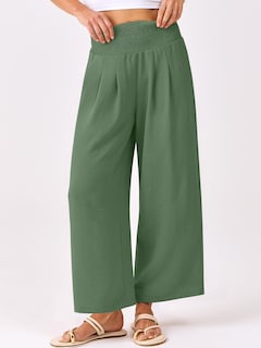 Foto 2 | Foto 2 | Pantalones Palazzo Anrabess Para Mujer, Cintura Alta, Pierna Ancha, Verde Militar - Venta Internacional.