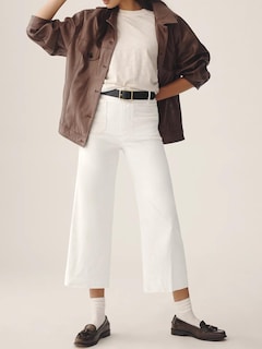 Foto 6 | Foto 6 | Pantalones Cortos De Pierna Ancha Cicy Bell Para Mujer, Cintura Alta, Blancos - Venta Internacional.