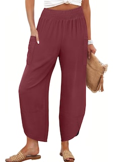 Foto 1 | Foto 1 | Pantalones Capri Anrabess Palazzo Summer De Pierna Ancha Para Mujer - Venta Internacional.