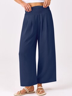 Foto 2 | Foto 2 | Pantalones Palazzo Anrabess Para Mujer, Pierna Ancha, Cintura Alta, Azul Marino - Venta Internacional.