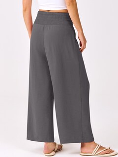Foto 3 | Foto 3 | Pantalones Palazzo Anrabess Para Mujer, Pernera Ancha Y Cintura Alta, Color Gris - Venta Internacional.