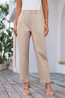 Foto 2 | Foto 2 | Pantalones Grace Karin Petie De Cintura Alta Para Trabajo De Negocios, Color Albaricoque S - Venta Internacional.
