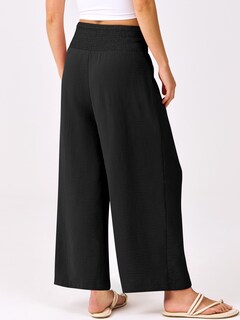 Foto 3 | Foto 3 | Pantalones Palazzo Anrabess Para Mujer, Pierna Ancha, Cintura Alta, Negros - Venta Internacional.