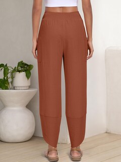 Foto 5 | Foto 5 | Pantalones Capri Anrabess Palazzo De Pierna Ancha Para Mujer, Color Caramelo - Venta Internacional.